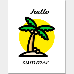 Hello Summer, Palms on the Beach Posters and Art